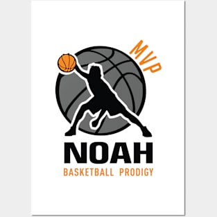 Noah MVP Custom Player Basketball Prodigy Your Name Posters and Art